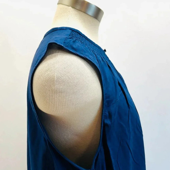 NWT CROFT&BARROW Women Sleeveless Pullover Keyhole Neckline Blue Shirt Size PXXL - Picture 6 of 13